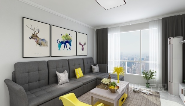 88㎡/两室一厅一卫/简约 88㎡/两室一厅一卫/简约