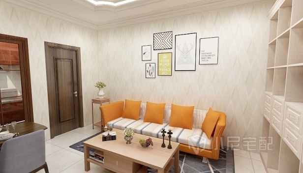 46.1㎡/两室一厅两卫/简约 46.1㎡/两室一厅两卫/简约