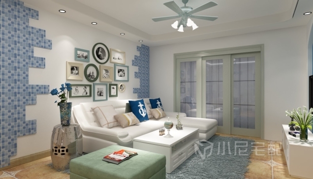 90㎡/两室一厅一卫/地中海 90㎡/两室一厅一卫/地中海