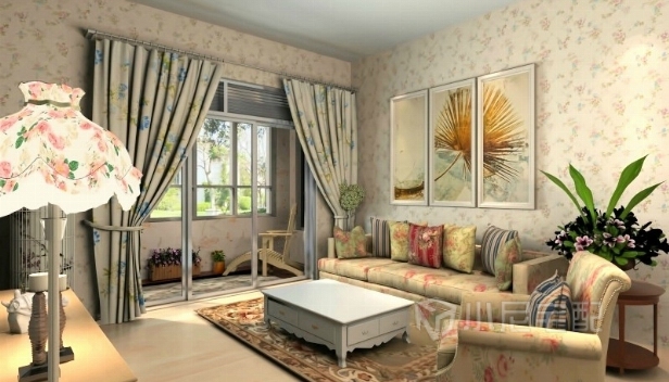 90㎡/一室两厅一卫/田园 90㎡/一室两厅一卫/田园