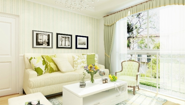 62㎡/两室一厅一卫/田园 62㎡/两室一厅一卫/田园