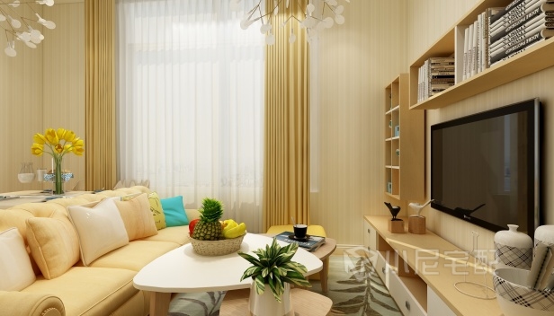 41.6㎡/两室一厅两卫/田园 41.6㎡/两室一厅两卫/田园